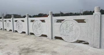 七台河芝麻白河道栏杆 石材栏杆