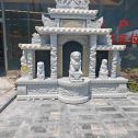 七台河芝麻白中国黑石材套墓 花岗岩墓碑