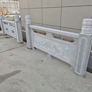 七台河芝麻白河道栏杆 石材栏杆