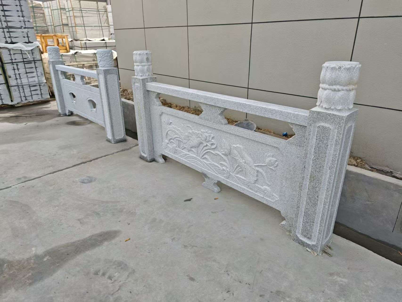 七台河芝麻白河道栏杆 石材栏杆