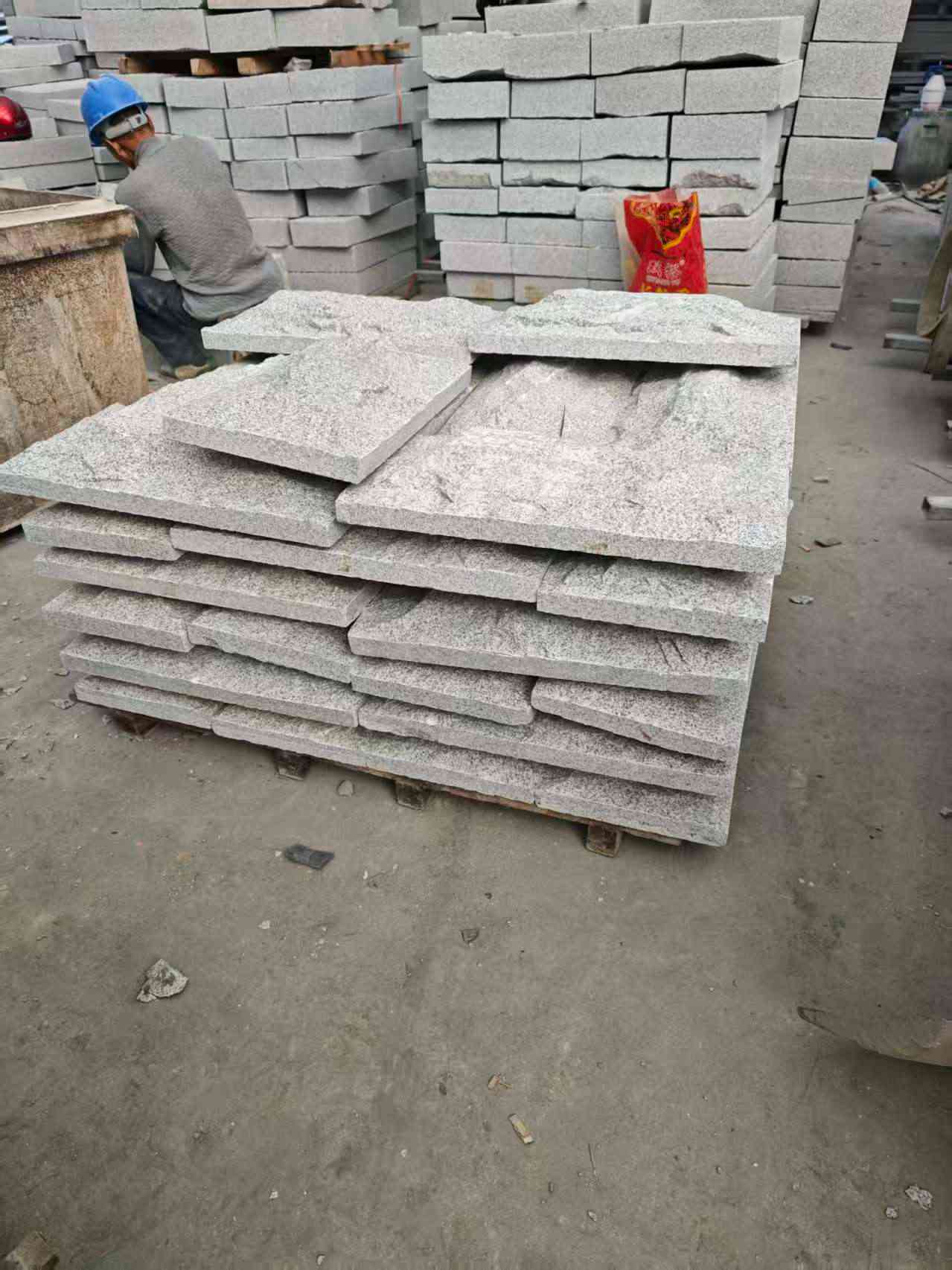 七台河芝麻白蘑菇石，自然面